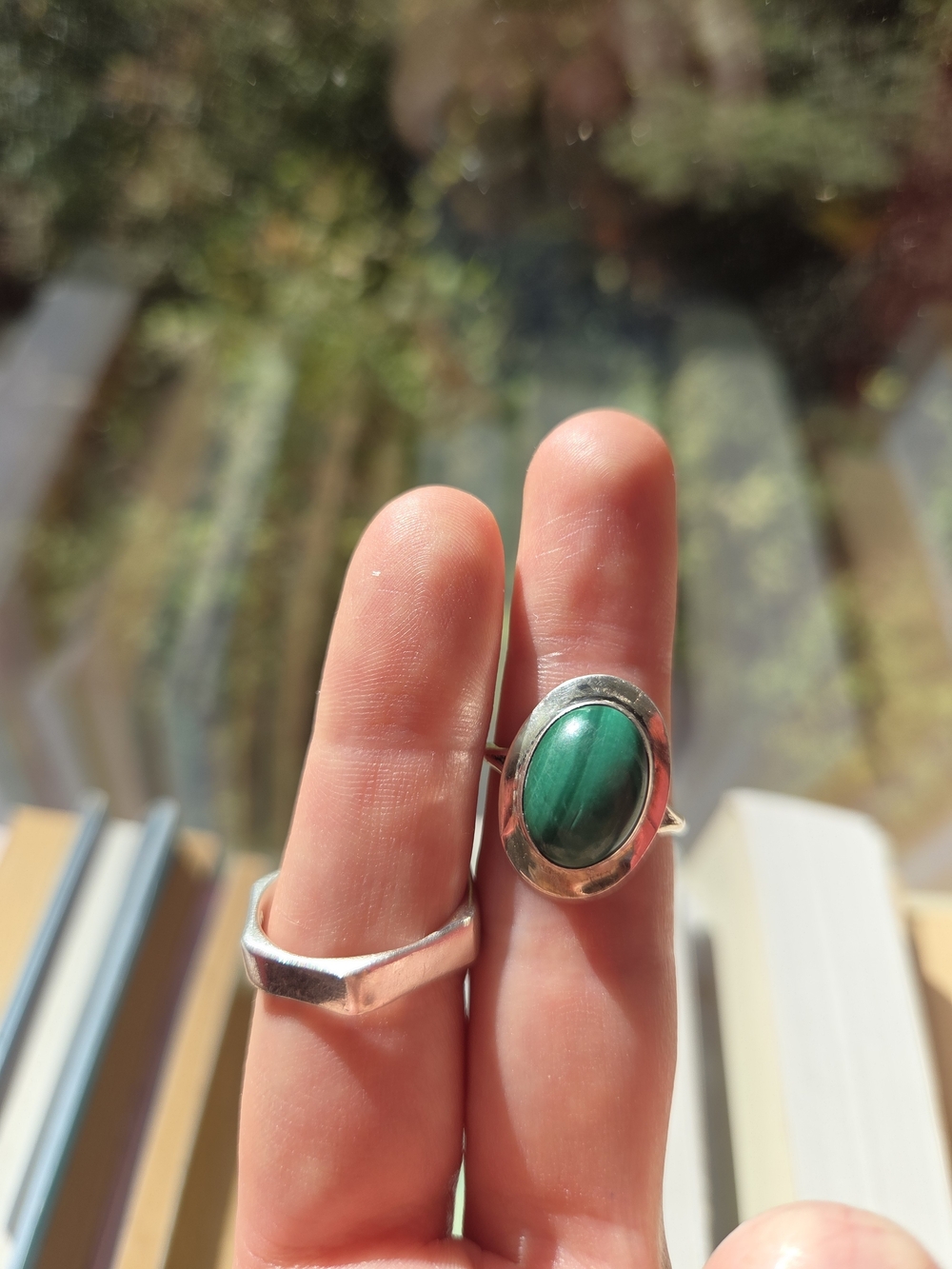 Pair Of Vintage Sterling Silver Rings